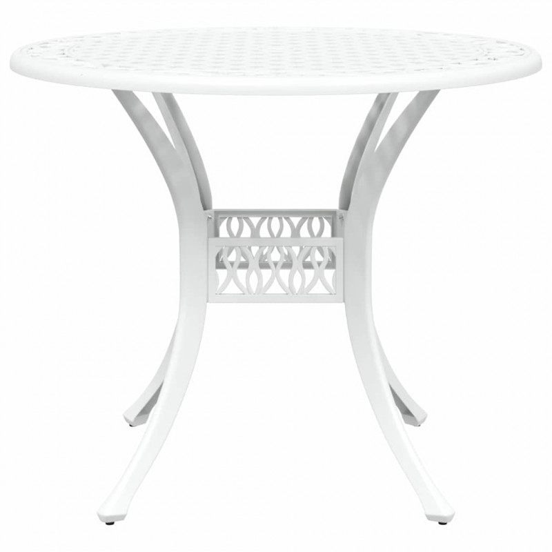 Zestaw do jadalni w ogrodzie 5 pcs Biały Aluminium