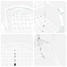 Zestaw do jadalni w ogrodzie 5 pcs Biały Aluminium