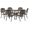 Zestaw do jadalni w ogrodzie 7 pcs kolor bronzu Aluminium