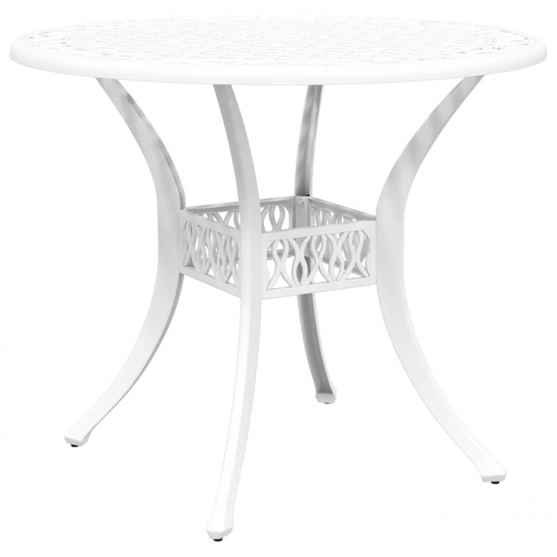 Zestaw do jadalni w ogrodzie 7 pcs Biały Aluminium