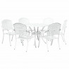 Zestaw do jadalni w ogrodzie 7 pcs Biały Aluminium
