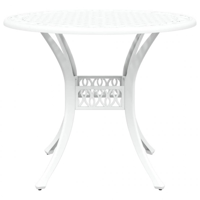 Zestaw do jadalni w ogrodzie 7 pcs Biały Aluminium