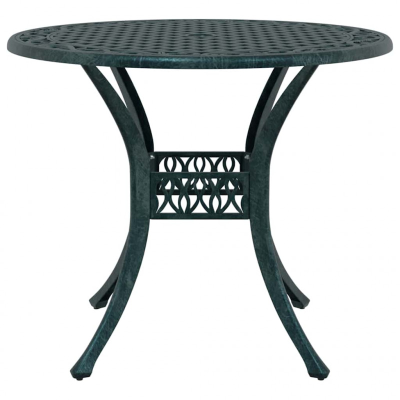 Zestaw do jadalni w ogrodzie 7 pcs Zielony Aluminium