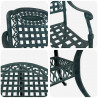 Zestaw do jadalni w ogrodzie 7 pcs Zielony Aluminium