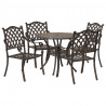Zestaw do jadalni w ogrodzie 5 pcs kolor bronzu Aluminium