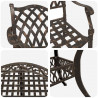 Zestaw do jadalni w ogrodzie 5 pcs kolor bronzu Aluminium
