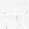 Zestaw do jadalni w ogrodzie 5 pcs Biały Aluminium
