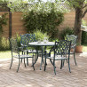 Zestaw do jadalni w ogrodzie 5 pcs Zielony Aluminium