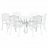 Zestaw do jadalni w ogrodzie 7 pcs Biały Aluminium