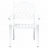 Zestaw do jadalni w ogrodzie 7 pcs Biały Aluminium