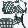 Zestaw do jadalni w ogrodzie 7 pcs Zielony Aluminium