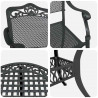 Zestaw do jadalni w ogrodzie 5 pcs Czarny Aluminium
