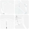 Zestaw do jadalni w ogrodzie 5 pcs Biały Aluminium