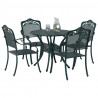 Zestaw do jadalni w ogrodzie 5 pcs Zielony Aluminium
