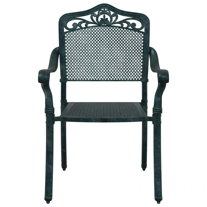 Zestaw do jadalni w ogrodzie 5 pcs Zielony Aluminium