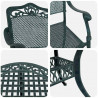 Zestaw do jadalni w ogrodzie 5 pcs Zielony Aluminium