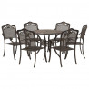 Zestaw do jadalni w ogrodzie 7 pcs kolor bronzu Aluminium