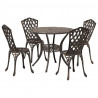 Zestaw do jadalni w ogrodzie 5 pcs kolor bronzu Aluminium