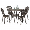 Zestaw do jadalni w ogrodzie 5 pcs kolor bronzu Aluminium