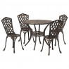 Zestaw do jadalni w ogrodzie 5 pcs kolor bronzu Aluminium