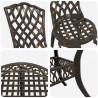 Zestaw do jadalni w ogrodzie 5 pcs kolor bronzu Aluminium