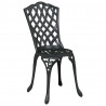 Zestaw do jadalni w ogrodzie 5 pcs Czarny Aluminium