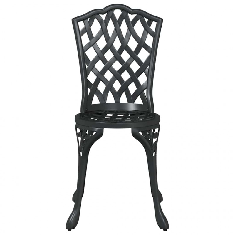 Zestaw do jadalni w ogrodzie 5 pcs Czarny Aluminium