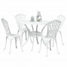 Zestaw do jadalni w ogrodzie 5 pcs Biały Aluminium