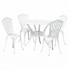 Zestaw do jadalni w ogrodzie 5 pcs Biały Aluminium