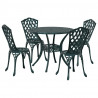 Zestaw do jadalni w ogrodzie 5 pcs Zielony Aluminium