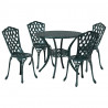 Zestaw do jadalni w ogrodzie 5 pcs Zielony Aluminium