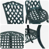 Zestaw do jadalni w ogrodzie 5 pcs Zielony Aluminium