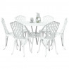 Zestaw do jadalni w ogrodzie 7 pcs Biały Aluminium