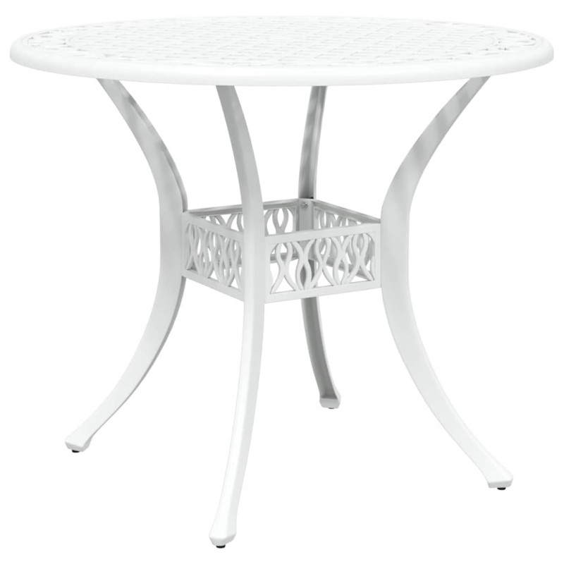 Zestaw do jadalni w ogrodzie 7 pcs Biały Aluminium