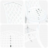 Zestaw do jadalni w ogrodzie 7 pcs Biały Aluminium