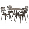 Zestaw do jadalni w ogrodzie 5 pcs kolor bronzu Aluminium