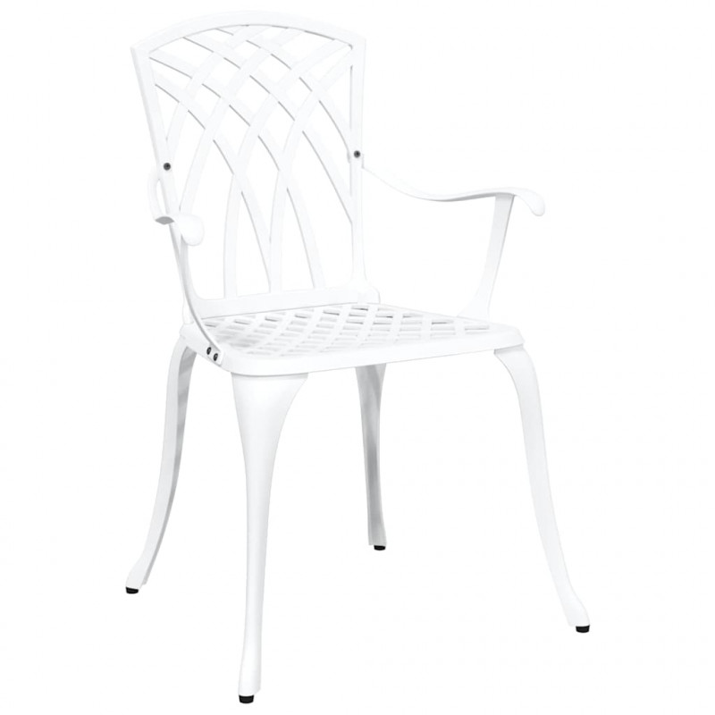 Zestaw do jadalni w ogrodzie 5 pcs Biały Aluminium