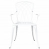 Zestaw do jadalni w ogrodzie 5 pcs Biały Aluminium