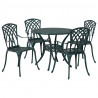 Zestaw do jadalni w ogrodzie 5 pcs Zielony Aluminium