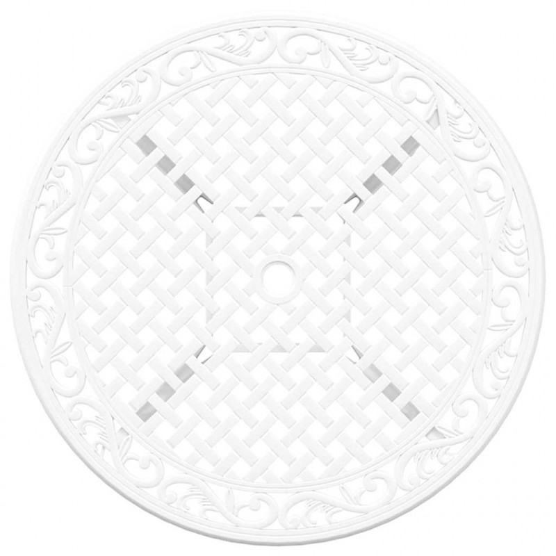 Zestaw do jadalni w ogrodzie 7 pcs Biały Aluminium