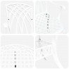Zestaw do jadalni w ogrodzie 7 pcs Biały Aluminium