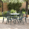 Zestaw do jadalni w ogrodzie 7 pcs Zielony Aluminium