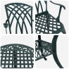 Zestaw do jadalni w ogrodzie 7 pcs Zielony Aluminium