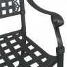 Zestaw stołów ogrodowych 3 pcs Czarny Aluminium odlewane