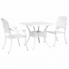 Zestaw stołów ogrodowych 3 pcs Biały Aluminium odlewane