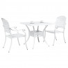 Zestaw stołów ogrodowych 3 pcs Biały Aluminium odlewane