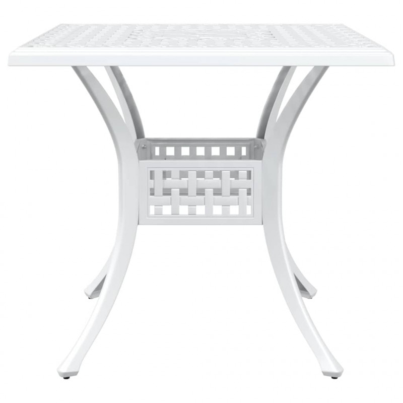 Zestaw stołów ogrodowych 3 pcs Biały Aluminium odlewane