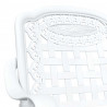 Zestaw stołów ogrodowych 3 pcs Biały Aluminium odlewane