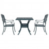 Zestaw stołów ogrodowych 3 pcs Zielony Aluminium odlewane