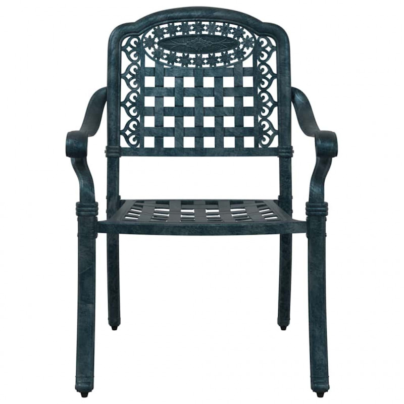 Zestaw stołów ogrodowych 3 pcs Zielony Aluminium odlewane